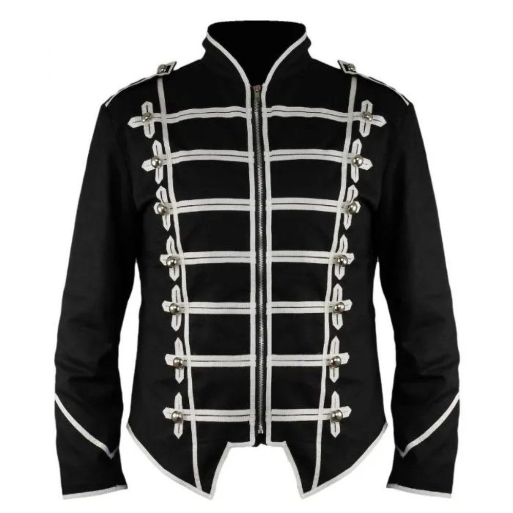 Military Drummer Jacket Black Parade Jacket Goth Punk Adam Ant VTG Style